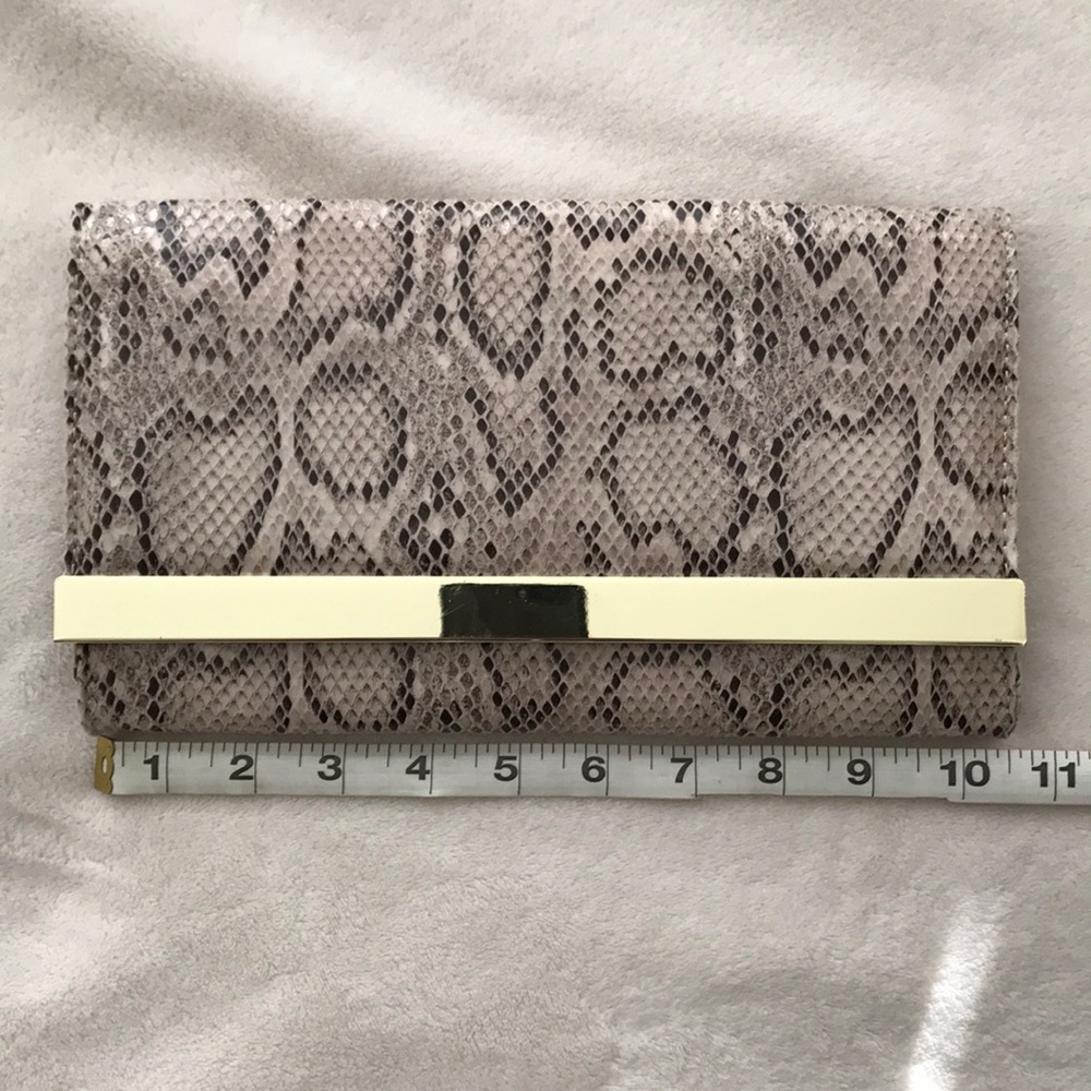 Steve Madden Faux python clutch